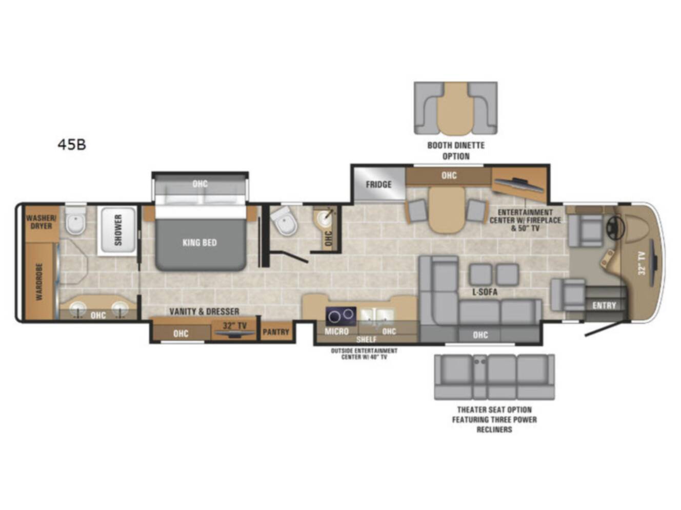 A photo of this 2019 Entegra Coach Cornerstone 45B