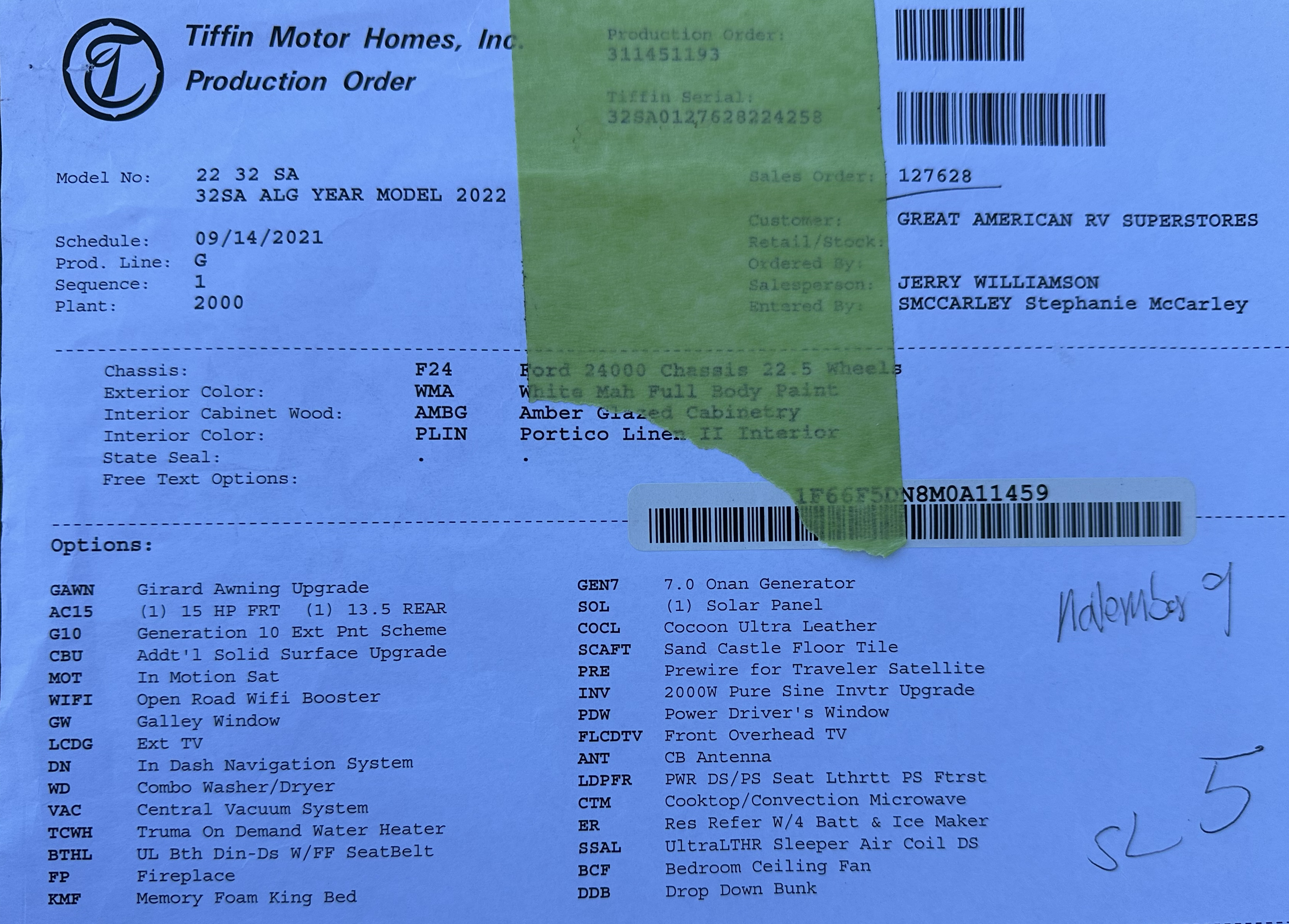 2022 Tiffin Motorhomes ALLEGRO OPEN ROAD 32 SA in mckinney TX