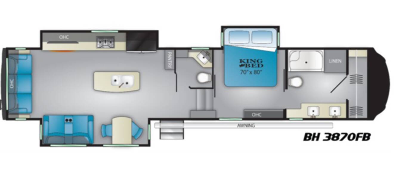 A photo of this 2022 Heartland BIGHORN 3870FB