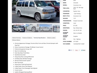 2023 Chevrolet EXPRESS LIMITED SE RV