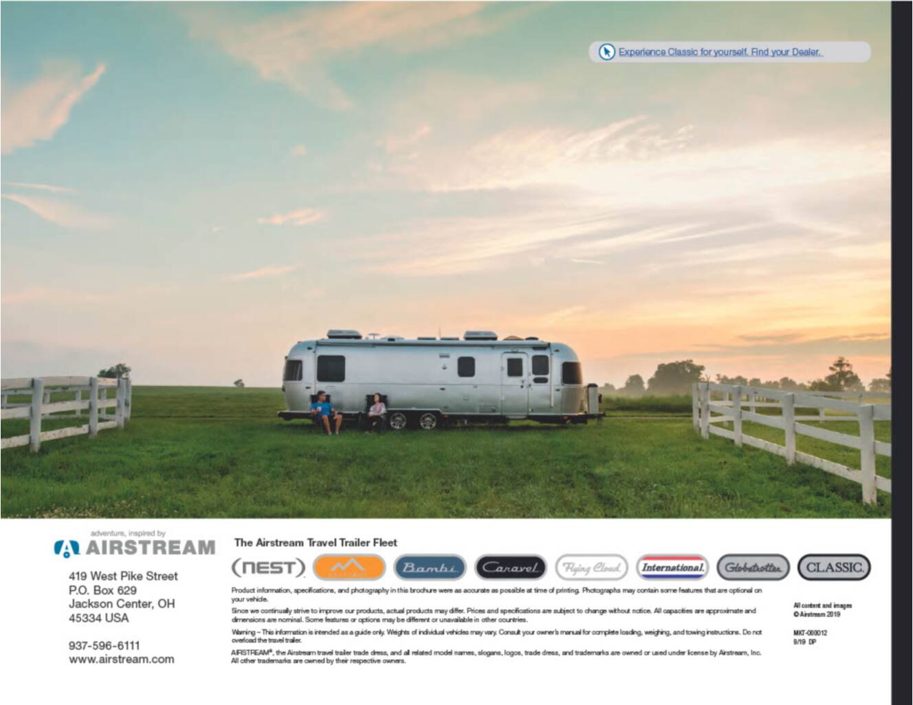 A photo of this 2020 Airstream CLASSIC 33FB