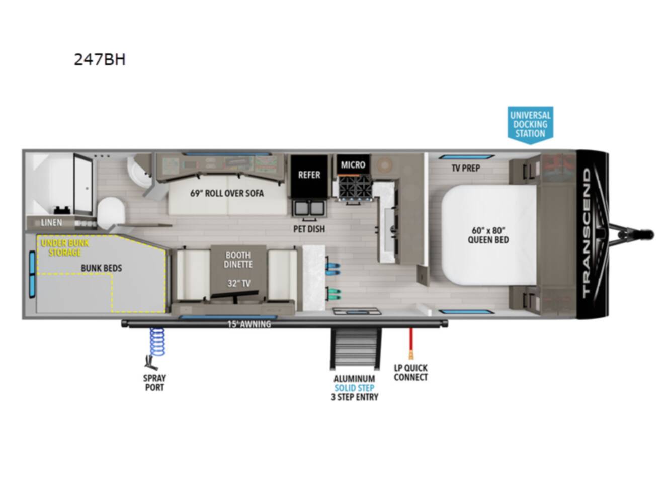 A photo of this 2024 Grand Design Transcend Xplor 247BH