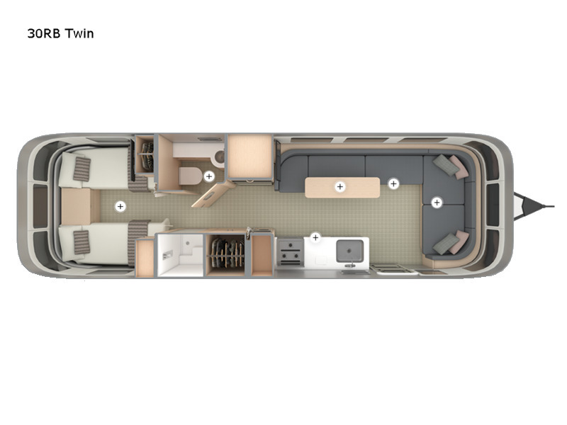 A photo of this 2023 Airstream Globetrotter 30RB Twin