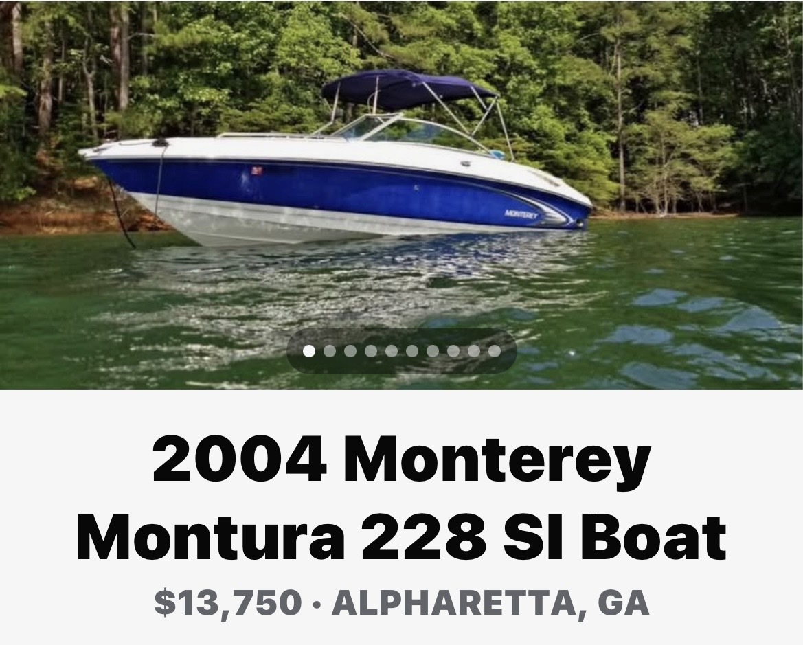 2004 Monterey 228 Si Bowrider Boat boat