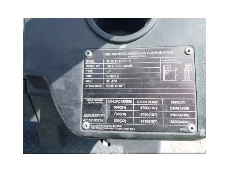 2021 UNICARRIER MUG1F2A30LV
