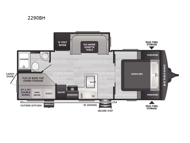 A photo of this 2026 Keystone Rv Bullet Crossfire 2290BH