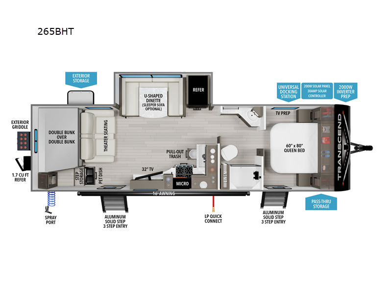 A photo of this 2026 Grand Design Transcend Xplor 265BHT