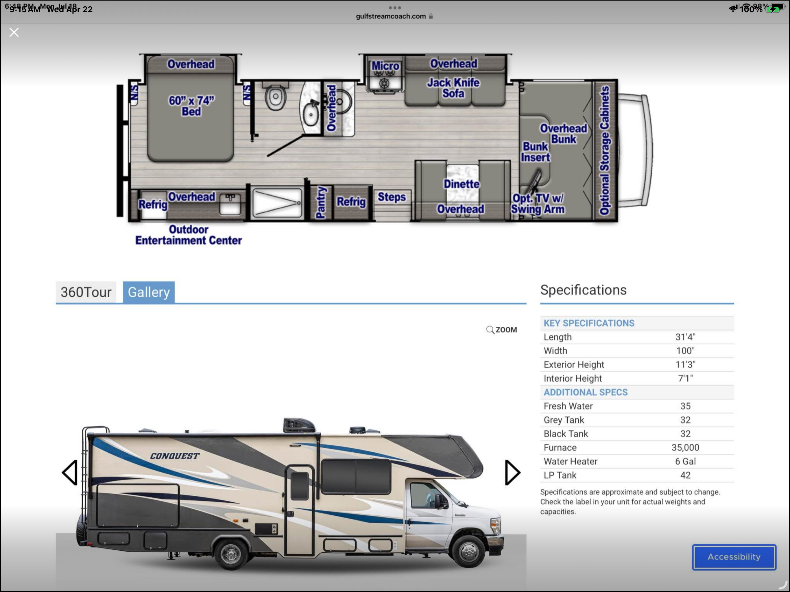 2021 Gulf Stream CONQUEST 6314 RV