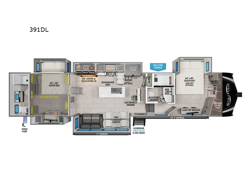 A photo of this 2026 Grand Design Solitude 391DL