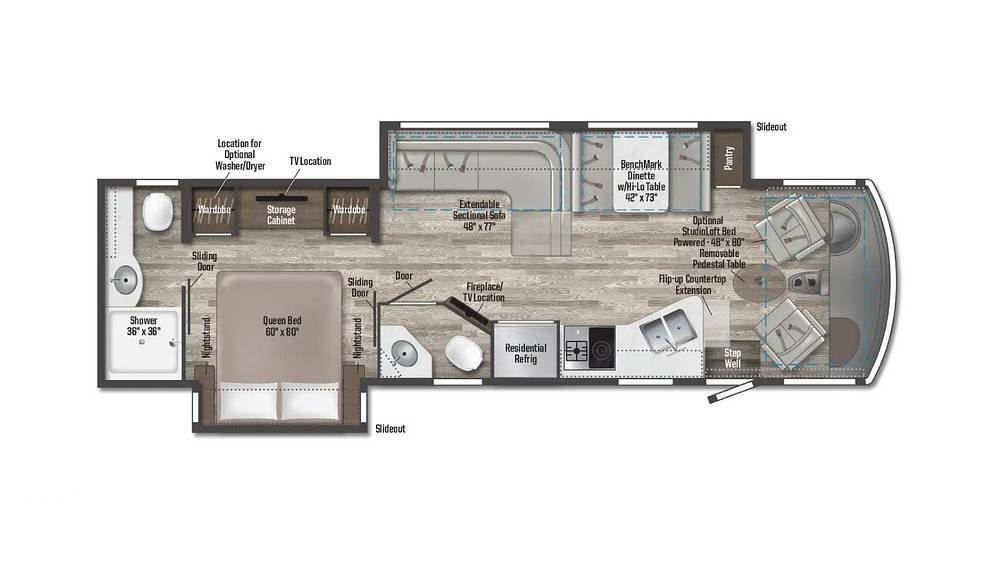 A photo of this 2022 Winnebago Adventurer 35F