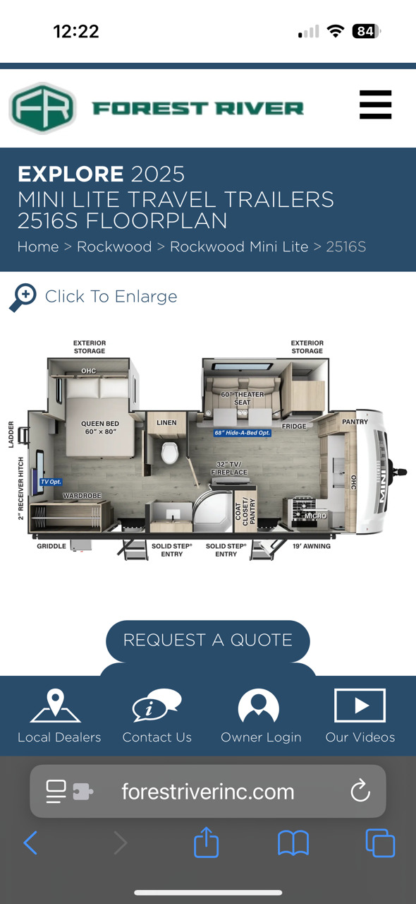 2022 Forest River ROCKWOOD MINI LITE 2516S RV