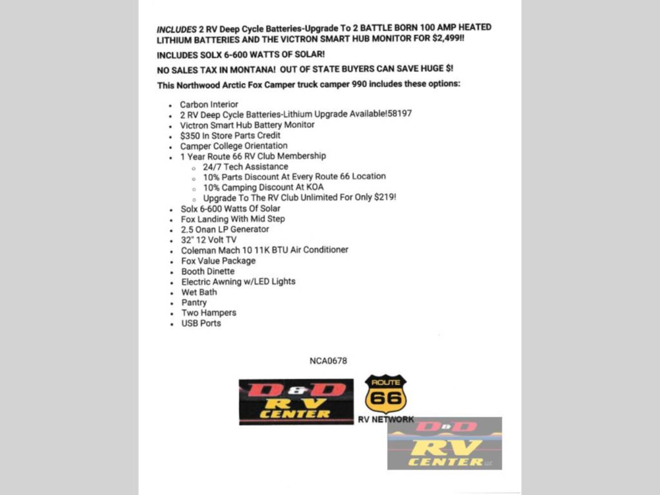 A photo of this 2027 Northwood Arctic Fox Camper 990