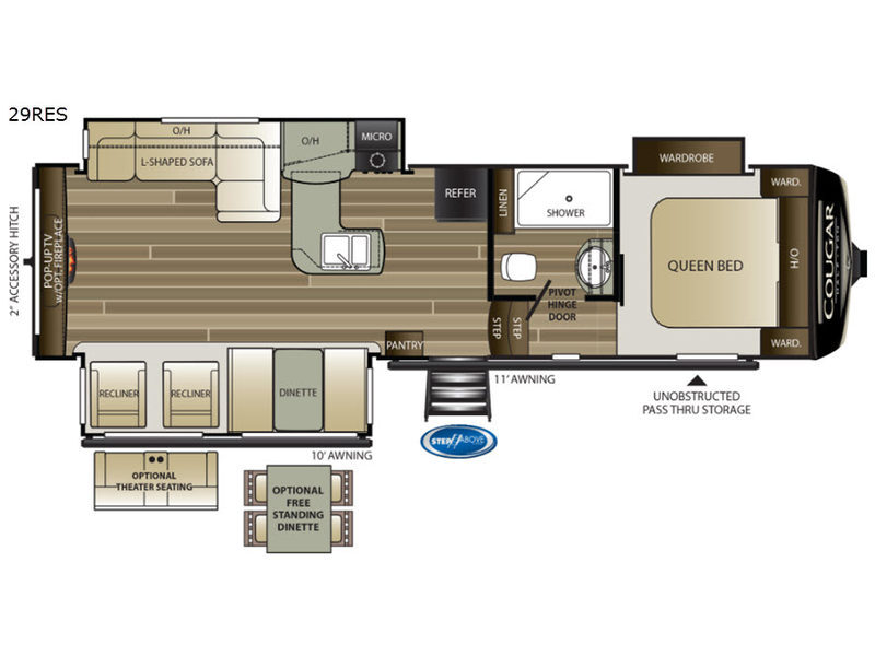 2019 Keystone Rv Cougar Half-Ton Series 29RES in bunker hill IN