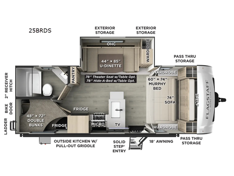 2026 Forest River Rv Flagstaff Micro Lite 25BRDS in adamstown PA