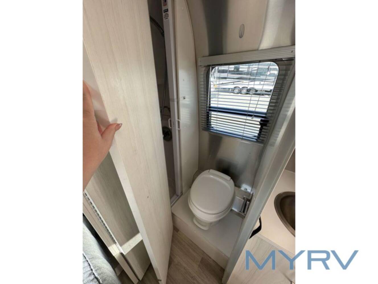 A photo of this 2022 Airstream Bambi 19CB