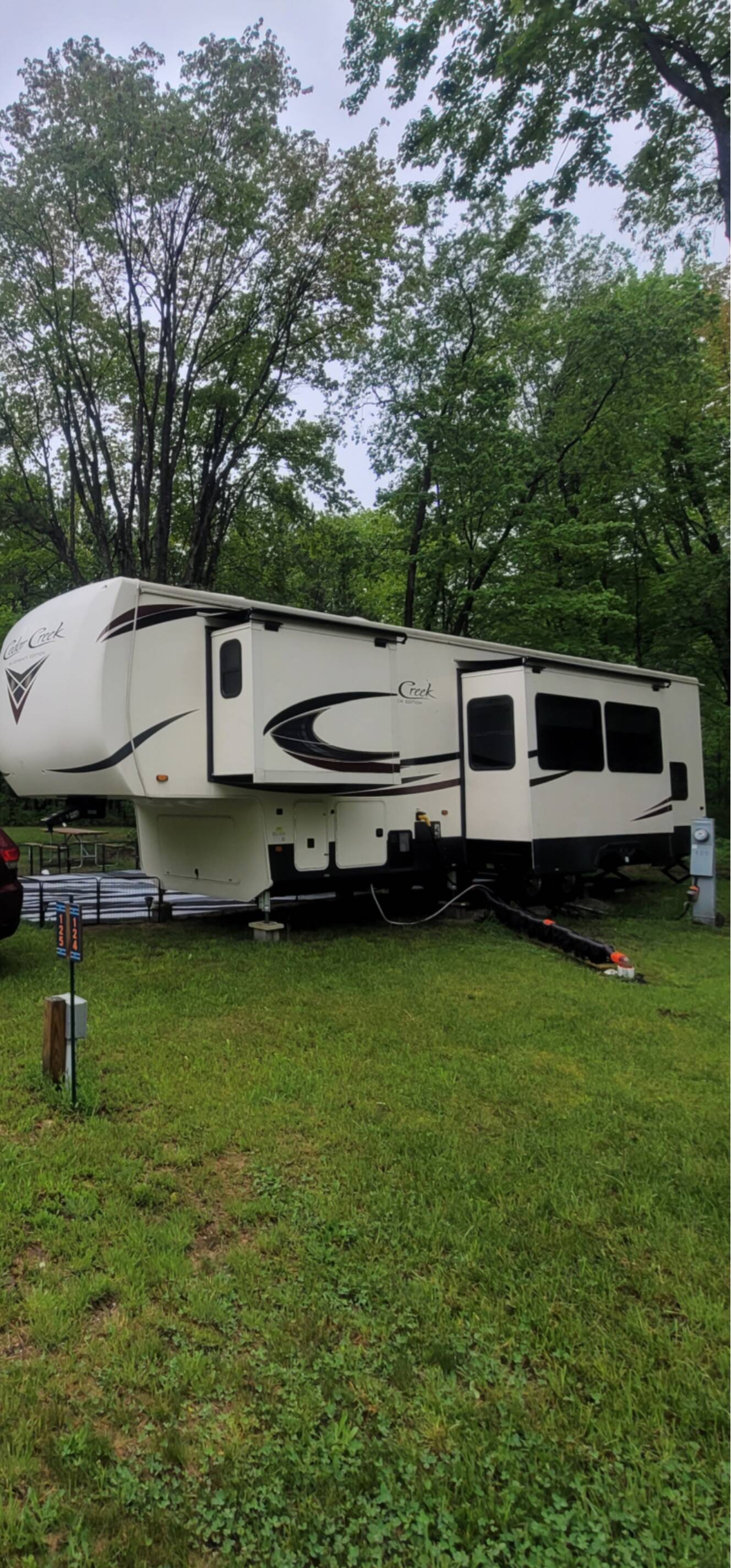 A photo of this 2020 Forest River CEDAR CREEK SILVERBACK 35LFT
