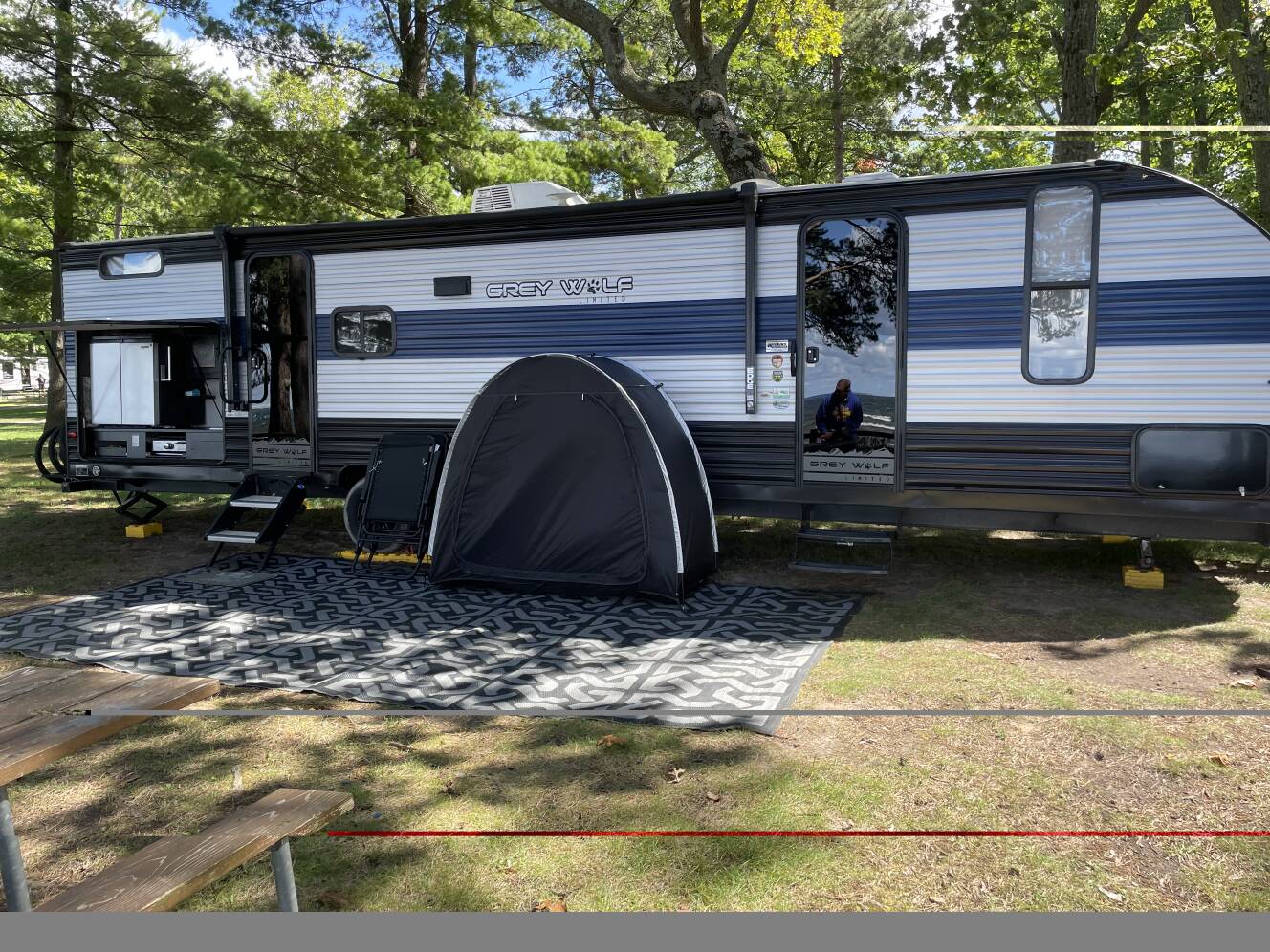 A photo of this 2021 Forest River GREY WOLF 29TE