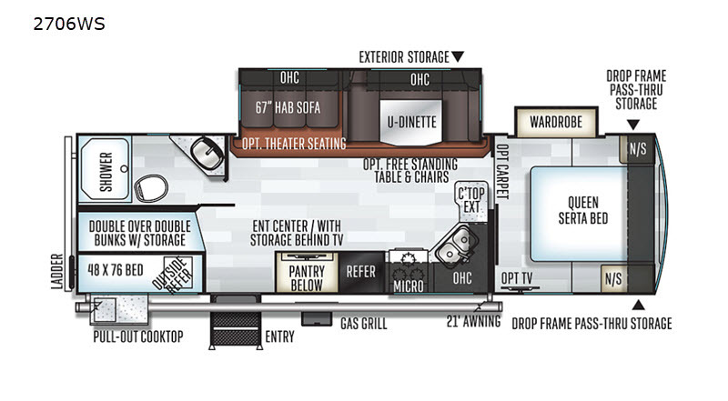 2019 Forest River Rv Rockwood Ultra Lite 2706WS in middletown NY