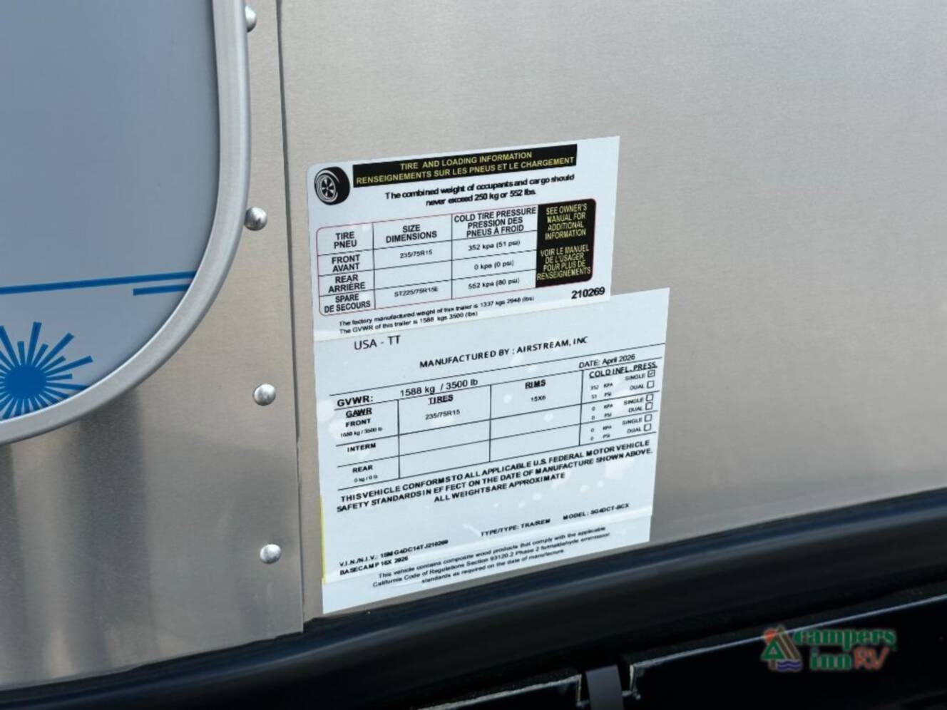 A photo of this 2026 Airstream Basecamp 16X