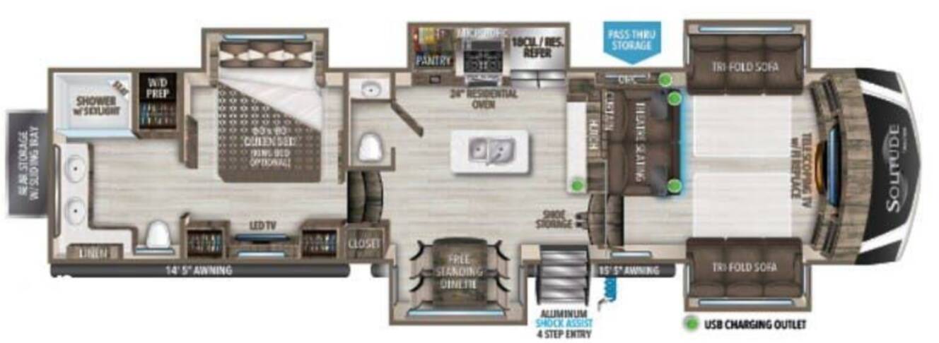 A photo of this 2021 Grand Design Solitude 380FL-R