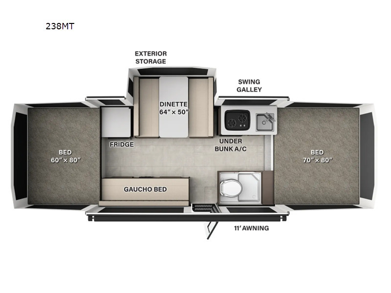 A photo of this 2026 Forest River Flagstaff Tent 238MT