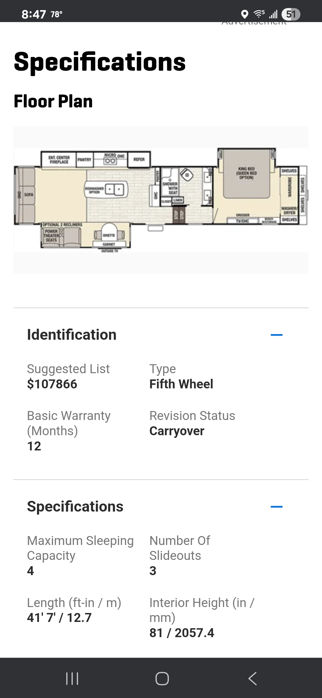 2018 Forest River CEDAR CREEK CHAMPAGNE 38EL in denton NE