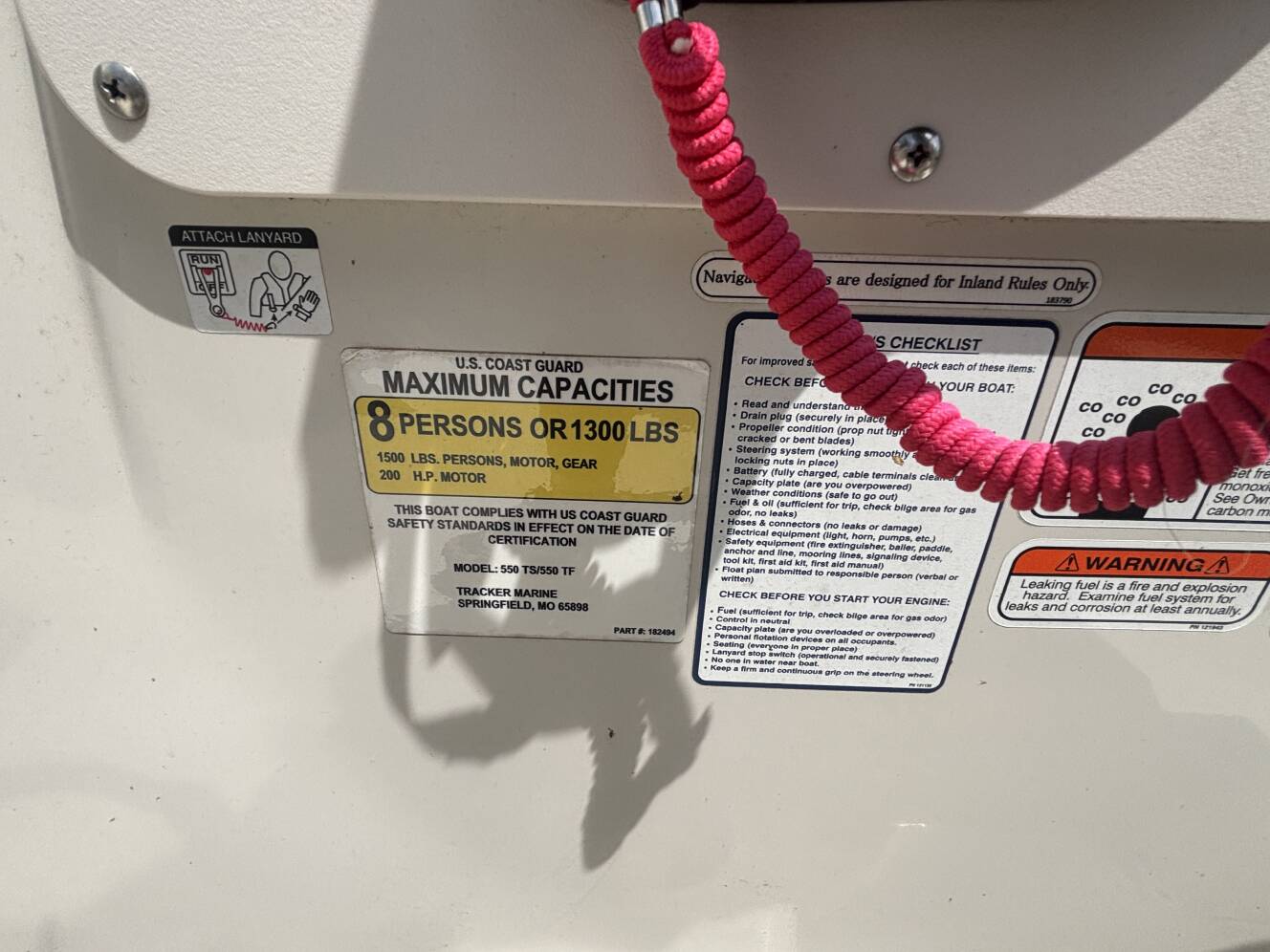A photo of this 2016 Tahoe 550TS w/2016 Mercury 150XL - 150HP - 4 - Stroke Engine 