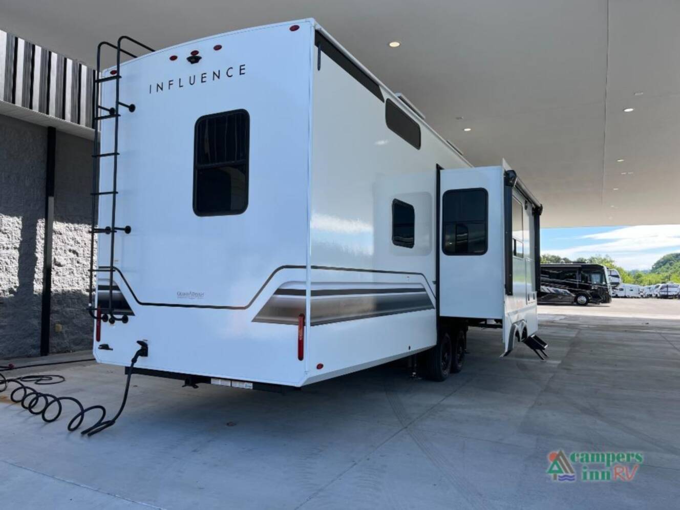 A photo of this 2026 Grand Design Influence 3804DS