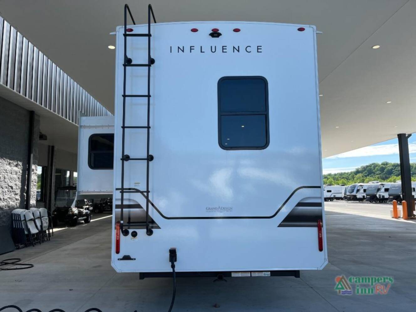 A photo of this 2026 Grand Design Influence 3804DS