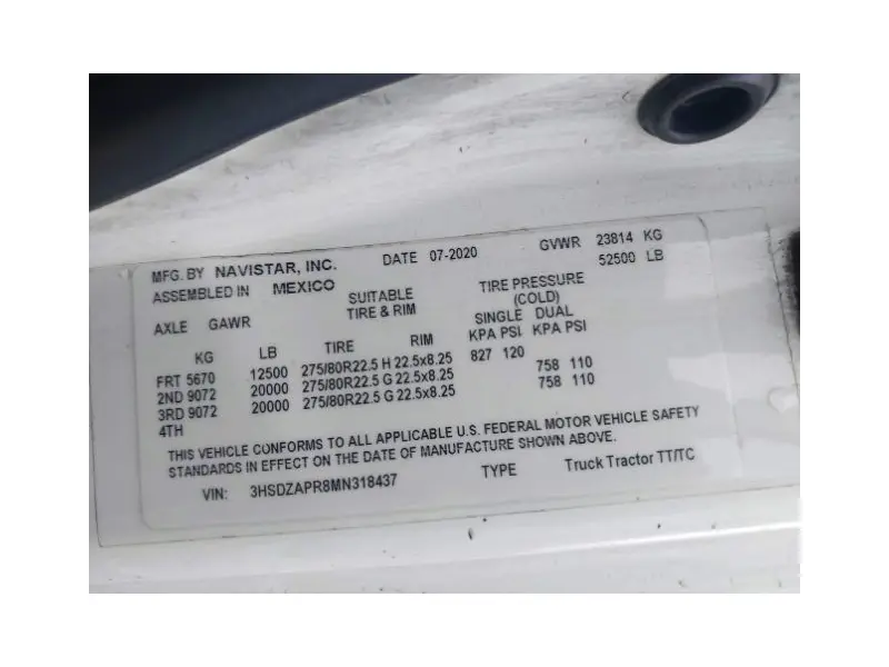 2021 INTERNATIONAL LT625