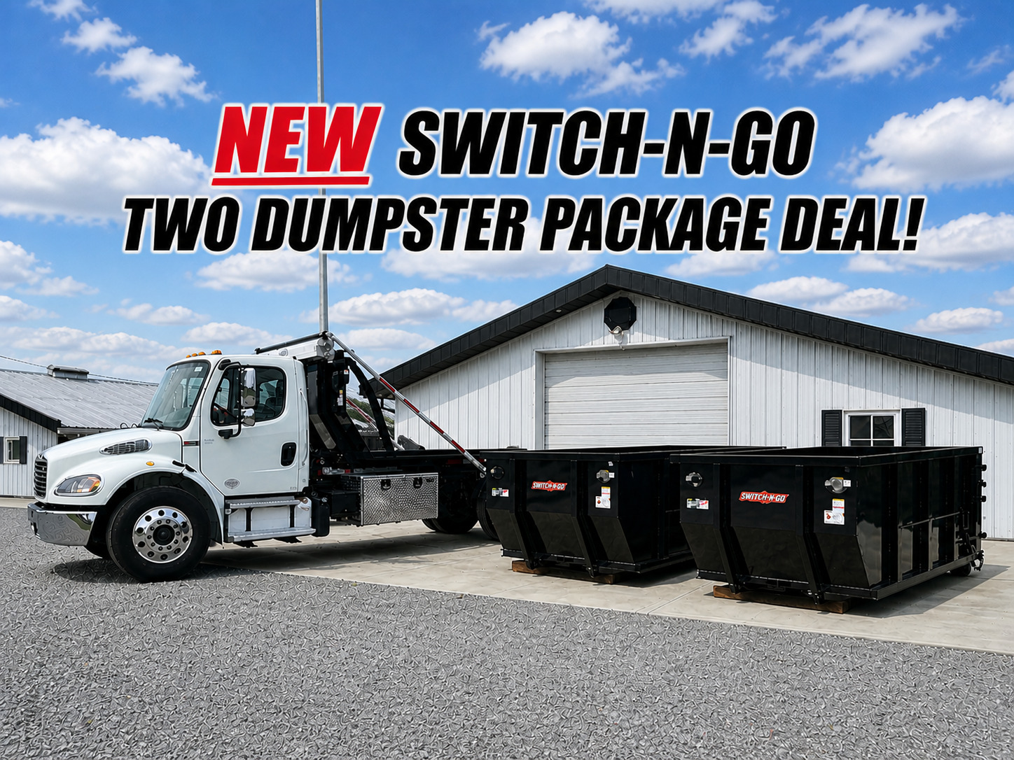 2017 FREIGHTLINER TWO DUMPSTER PACKAGE DEAL! BUSINESS CLASS M2 106 in Bluffton, IN