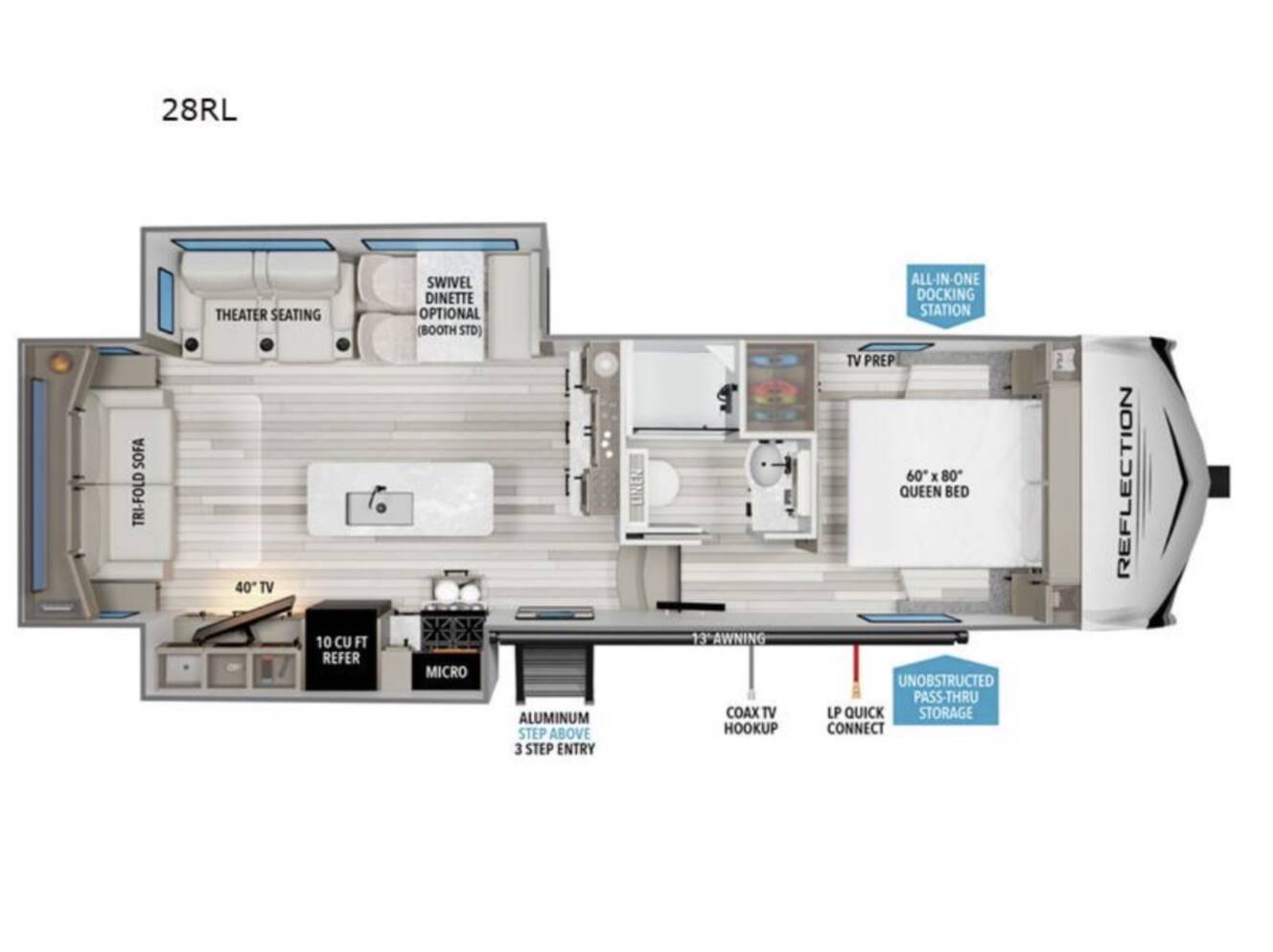 A photo of this 2025 Grand Design REFLECTION 100 SERIES 28RL
