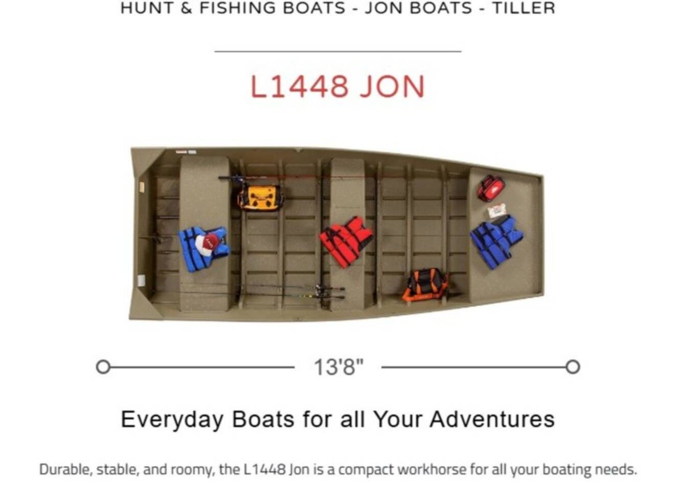 A photo of this 2025 Lowe Boats L1448 Jon