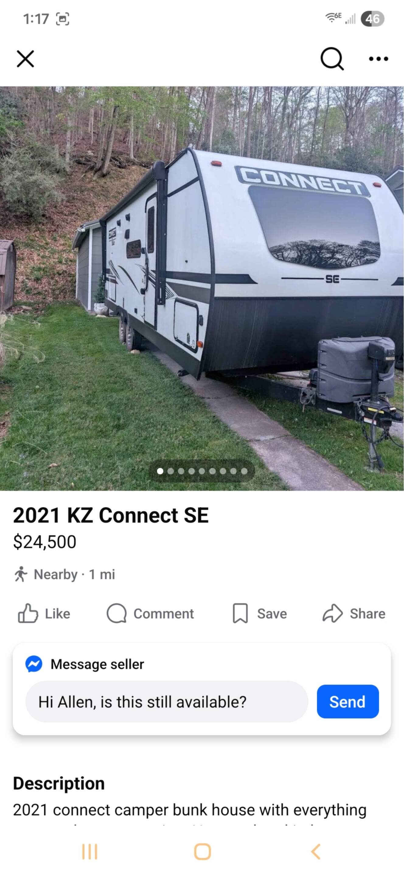 A photo of this 2021 K-Z CONNECT SE 231BHKSE