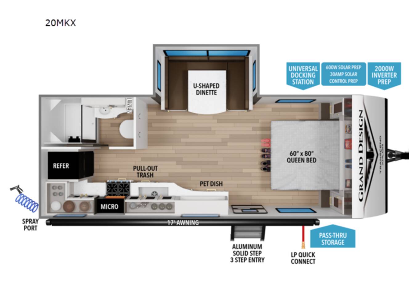A photo of this 2026 Grand Design Transcend Xplor 20MKX