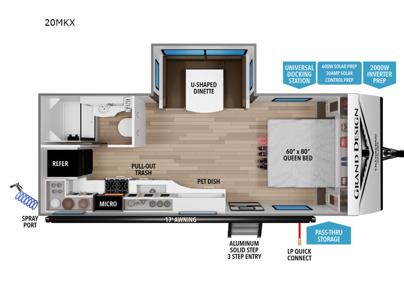 A photo of this 2026 Grand Design Transcend Xplor 20MKX