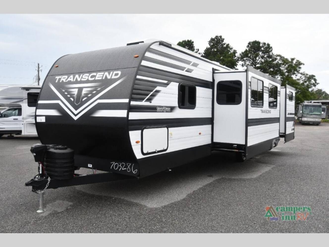 A photo of this 2026 Grand Design Transcend Xplor 325BHT