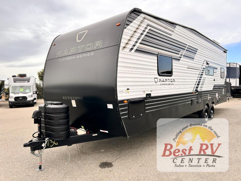 2026 Keystone Rv Raptor Carbon Series 29WFO Travel Trailer Toy Hauler RV