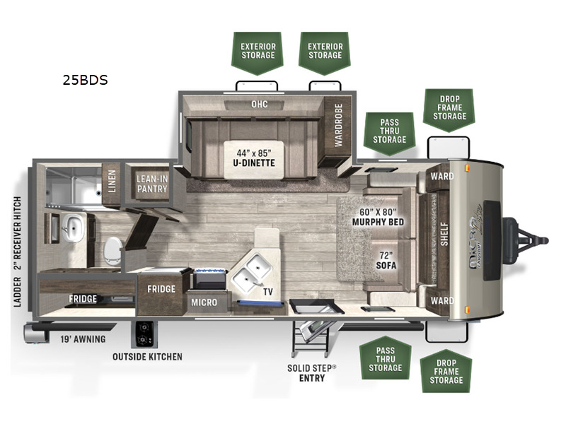 2022 Forest River Rv Flagstaff Micro Lite 25BDS in myrtle beach SC
