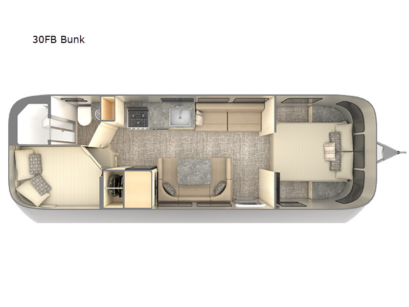 A photo of this 2025 Airstream Flying Cloud 30FB Bunk