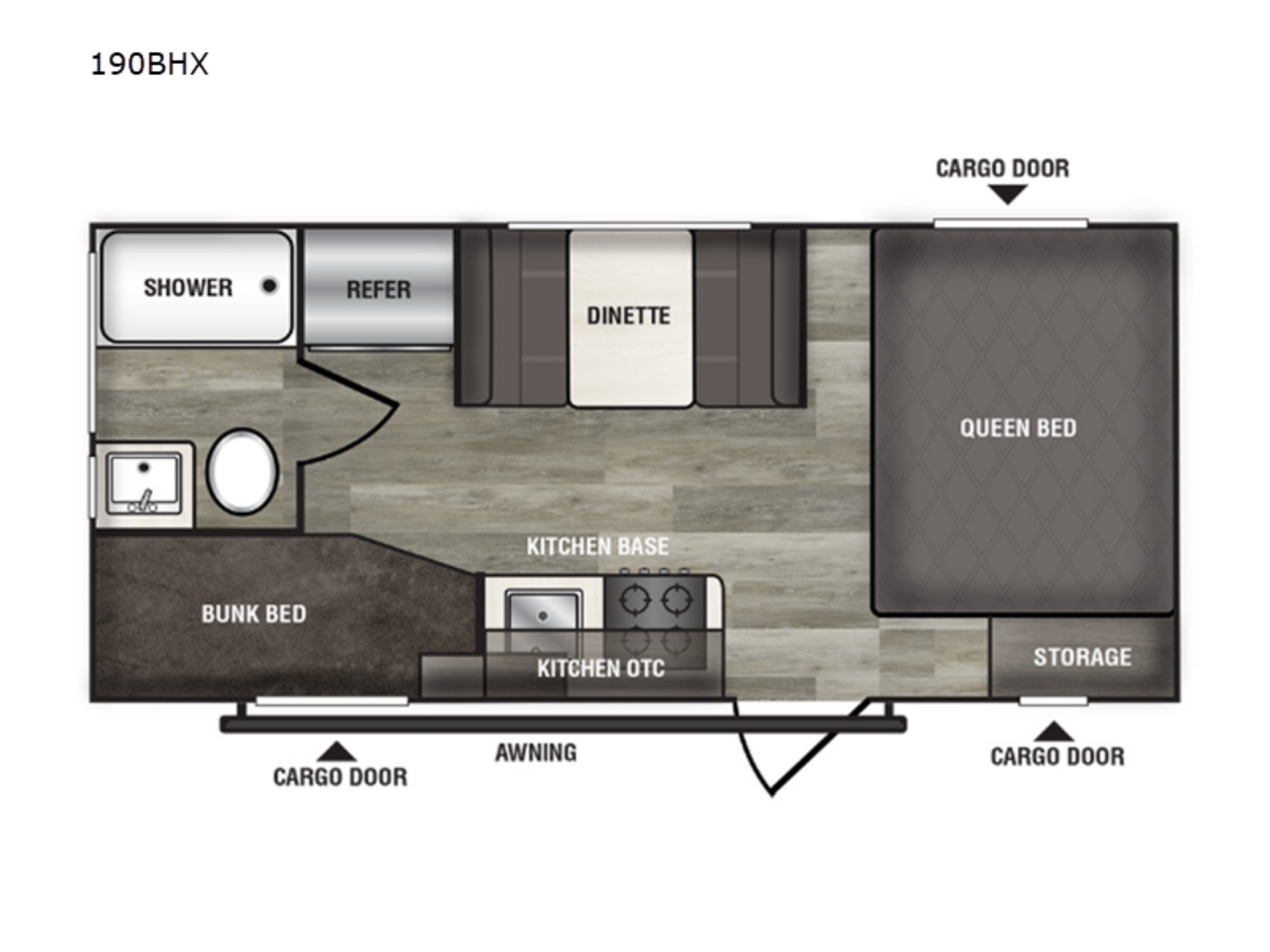 A photo of this 2023 Riverside Rv XPLORER 190BHX