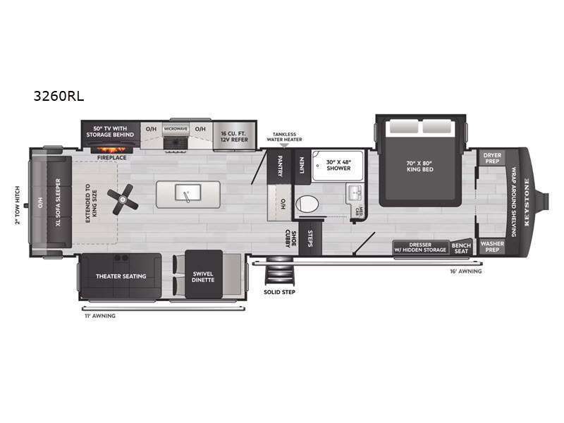 A photo of this 2026 Keystone Rv Arcadia 3260RL