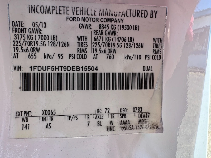 2013 FORD F550