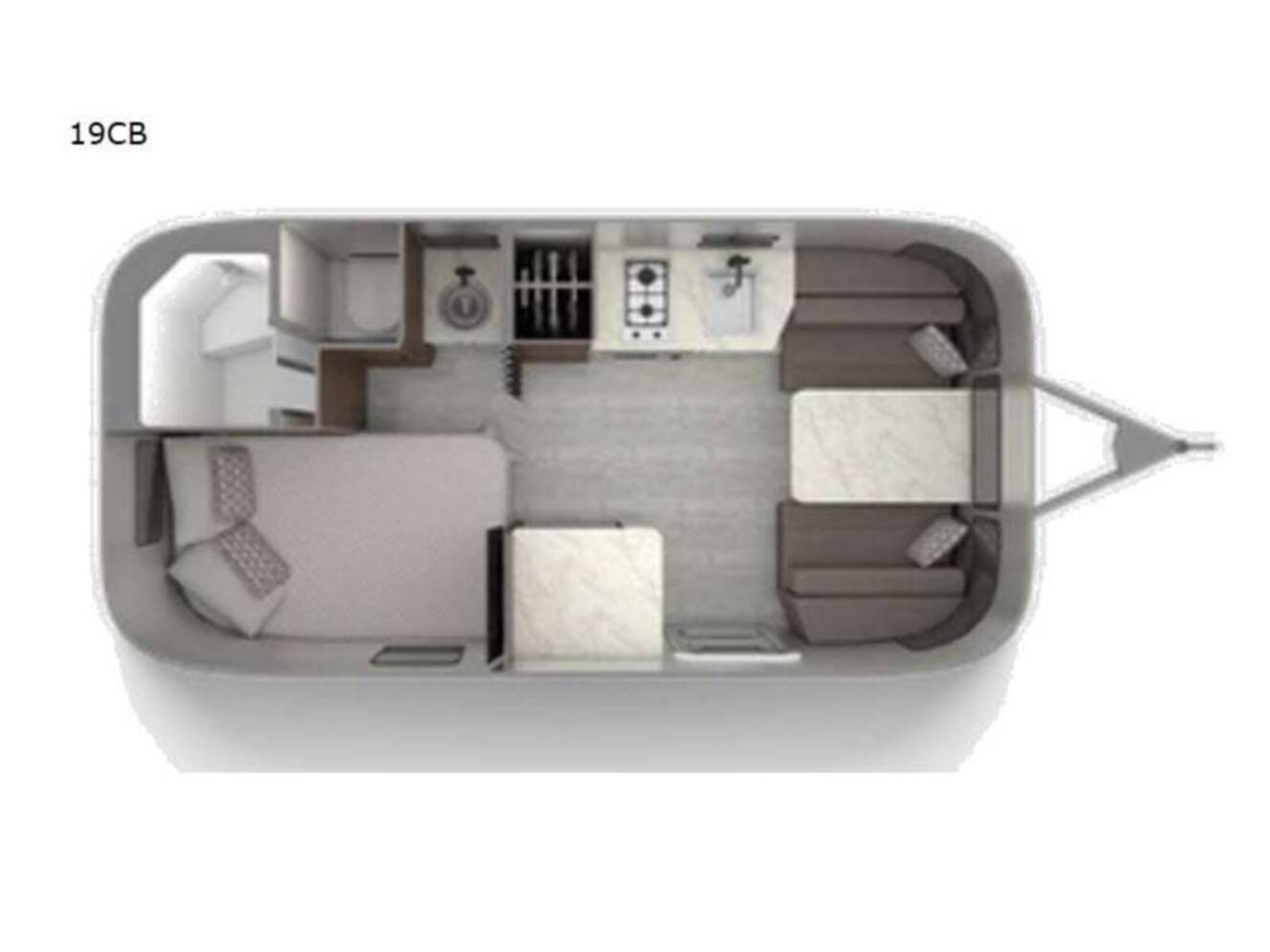 A photo of this 2022 Airstream Caravel 19CB