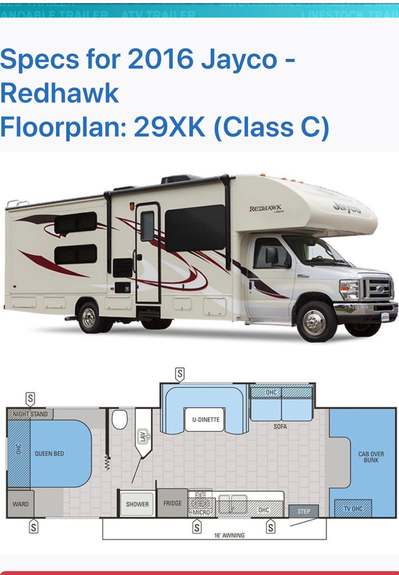 2016 Jayco REDHAWK 29XK in cincinnati OH