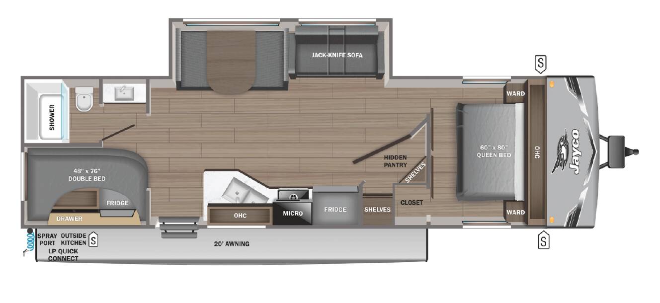 A photo of this 2026 Jayco JAY FLIGHT SLX 263BHSW