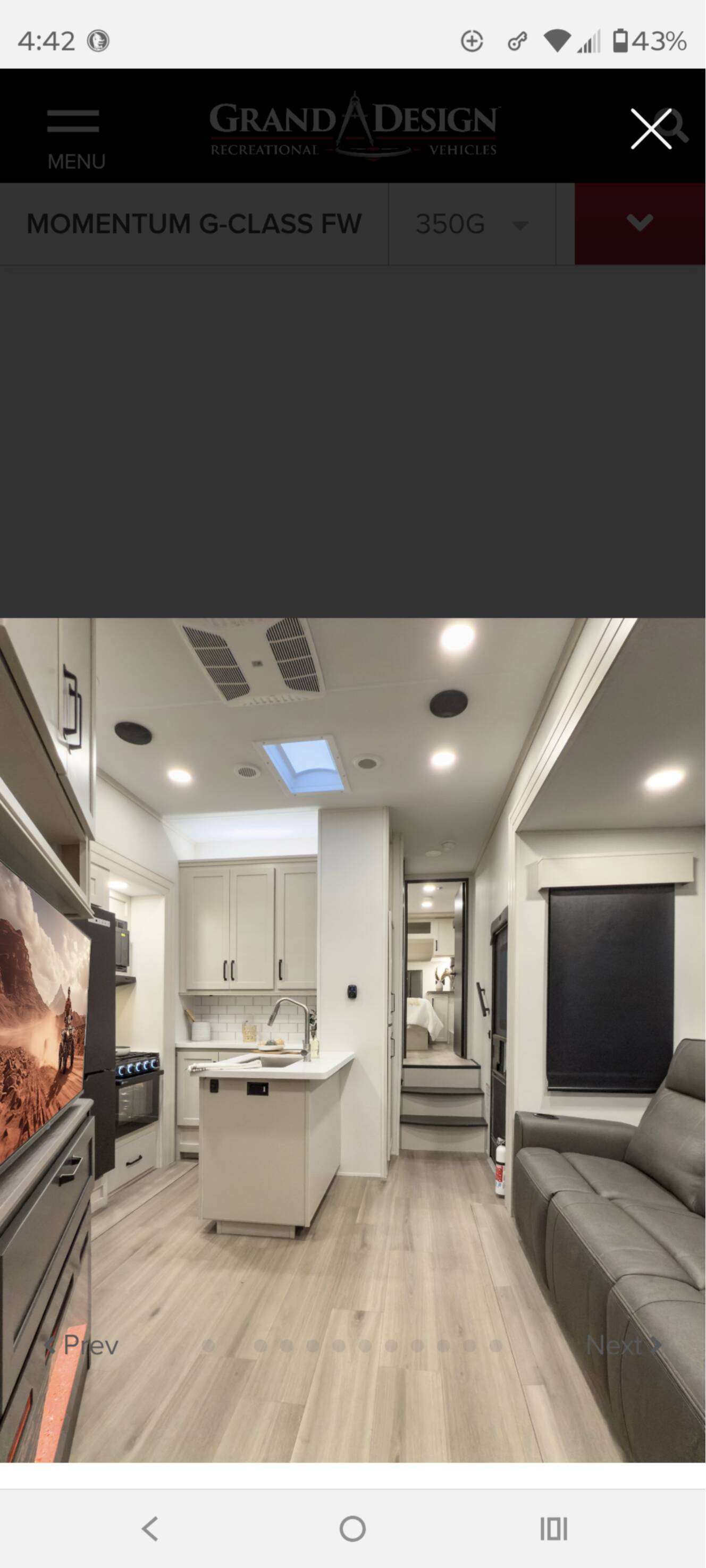 A photo of this 2025 Grand Design MOMENTUM G-CLASS 350G