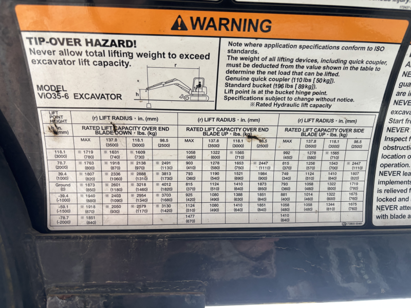 2019 YANMAR VIO35-6