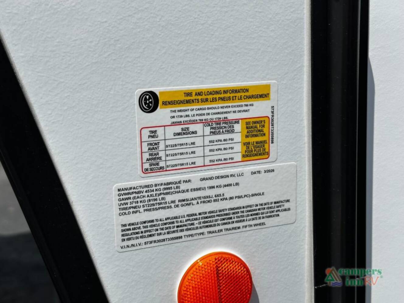 A photo of this 2026 Grand Design Reflection 150 Series 250ML