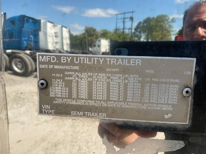 2007 UTILITY TRAILER MANUFACTURER 4000DX